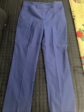Hilary Radley Royal Blue Dress Pants - Tailored Waistband